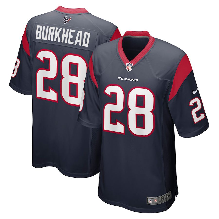 Men Houston Texans #28 Rex Burkhead Nike Navy Game Player NFL Jersey->houston texans->NFL Jersey